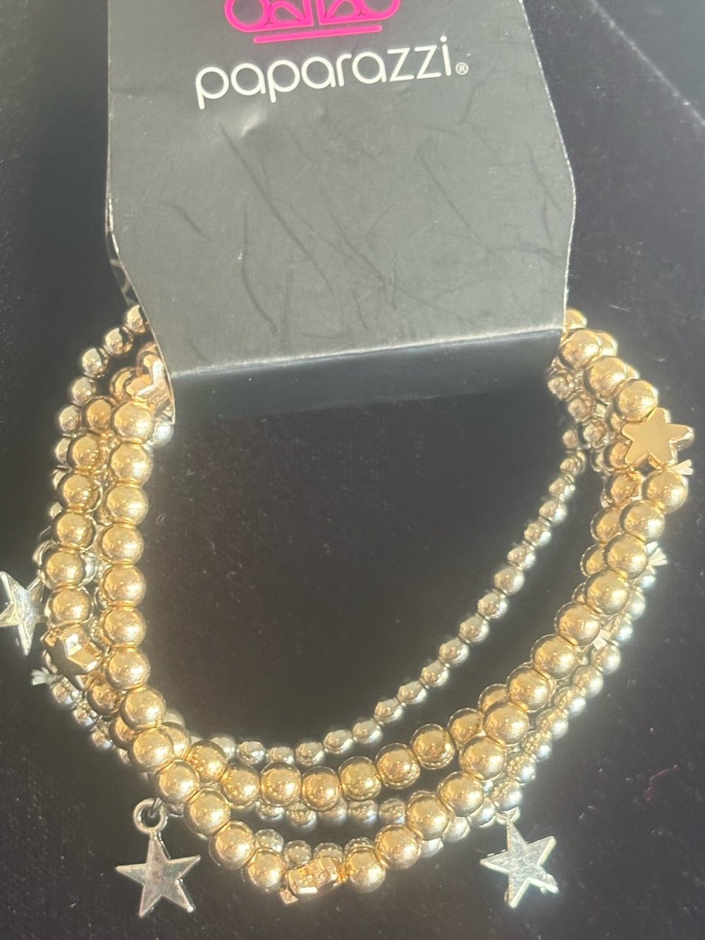 Paparazzi Gold tone Star Multi-Strand Bracelet